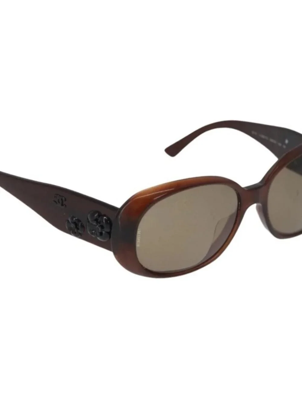 CHANEL Sunglasses plastic Brown CC Auth BA13212